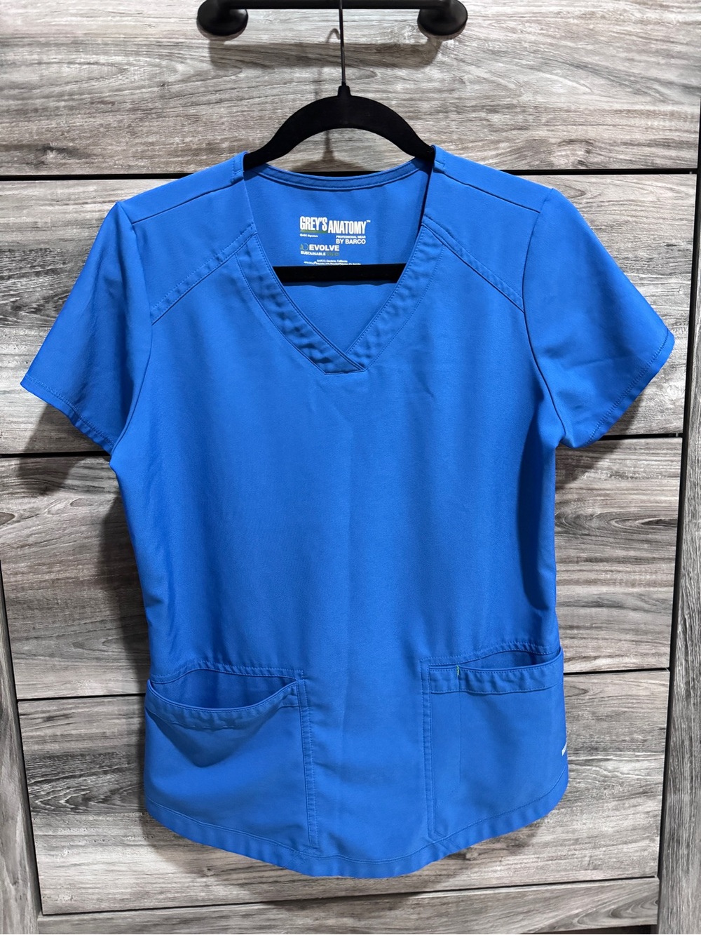 Grey's Anatomy Women's V-Neck Scrub Top in Royal Blue